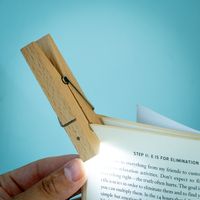 Kikkerland Clothespin Clip Light wasknijper 1 stuk(s) Hout - thumbnail