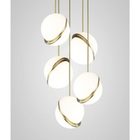 Lee Broom Mini Crescent Chandelier 5 piece Hanglamp - Wit