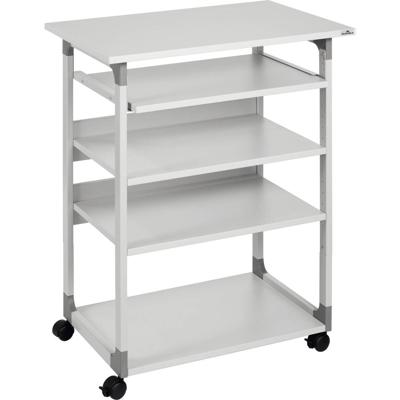 Durable Computertrolley In hoogte verstelbaar, Met wieltjes Hoogte: 950 tot 1150 mm (l x b x h) 500 x 750 x 950 mm Grijs SYSTEM 75 VH 372010