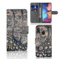 Samsung Galaxy A20e | Telefoonhoesje | Met pasjeshouder | Krokodillenprint