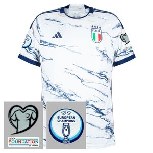 Italië Shirt Uit 2023-2024 + EK 2024 Kwalificatiebadges