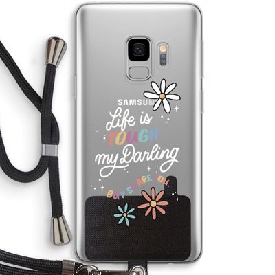 Tough Life: Samsung Galaxy S9 Transparant Hoesje met koord