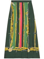 Gucci chemise en soie à imprimé Harness - Vert