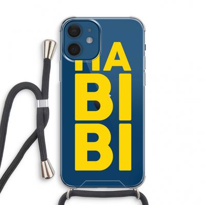 Habibi Blue: iPhone 12 mini Transparant Hoesje met koord