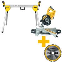 DeWALT DWS774SET Afkort-/Verstekzaag met XPS 216mm 1400W + DE7033 Onderstel