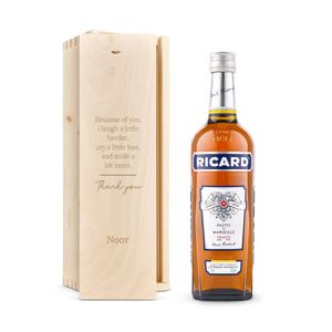 Likeur in gegraveerde kist - Ricard Pastis