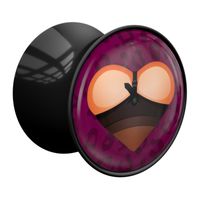 Double Flared Plug met Heart "Erotica" Design Acryl Tunnels & Plugs - thumbnail