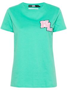 Karl Lagerfeld t-shirt en coton à patch logo - Vert