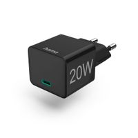 Hama Snellader USB-C PD/Qualcomm® Mini-oplader 20 W Zwart