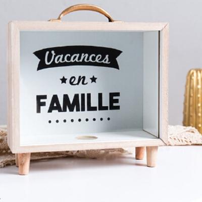 Creatieve houten kunst verse Piggy Bank slaapkamer Desktop Decoratie ornamenten Sundries opbergdoos stijl: omgaan met houten opbergdoos-B