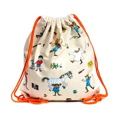 Pippi Langkous Canvas Trekkoord Rugtas