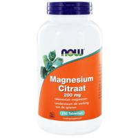 Magnesium Citraat 200 mg NOW Foods 250 tabletten