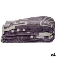 Deken Gift Decor Grijs 220 x 240 x 0,5 cm (4 Stuks)