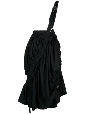 Noir Kei Ninomiya jupe mi-longue froncée