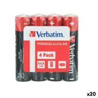 LR03 Alkalinebatterijen Verbatim Premium 1,5 V AAA 4 Onderdelen (20 Stuks)