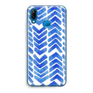 Blauwe pijlen: Huawei P20 Lite Transparant Hoesje