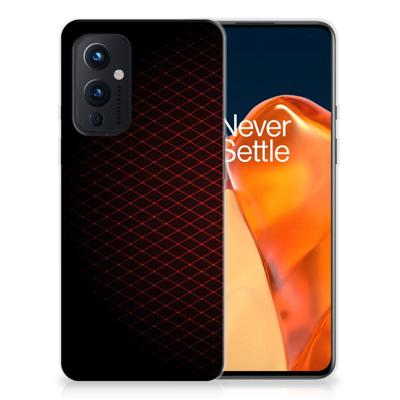 OnePlus 9 | TPU bumper | Geruit Rood