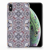 Apple iPhone Xs Max | TPU | Siliconen hoesje | Flower Tiles Apple iPhone Xs Max | TPU | Siliconen hoesje | Flower Tiles