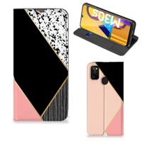 Samsung Galaxy M30s | M21 Stand Case Zwart Roze Vormen