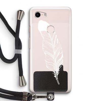 Pluim: Pixel 3 Transparant Hoesje met koord