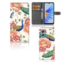 Telefoonhoesje | Met pasjeshouder | voor OPPO A17 Pink Peacock