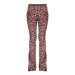 Geisha winter flare legging - roze/zwart - panter