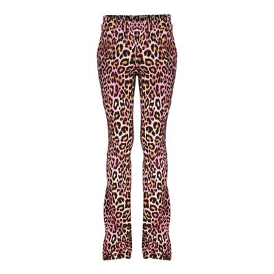 Geisha winter flare legging - roze/zwart - panter