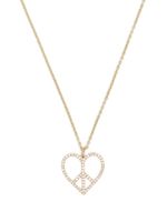 Sydney Evan collier Peace Heart en or 14ct pavé de diamants