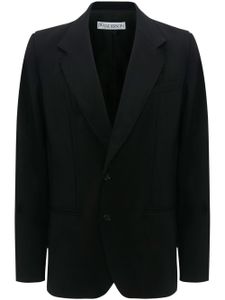 JW Anderson blazer boutonné à revers pointus - Noir