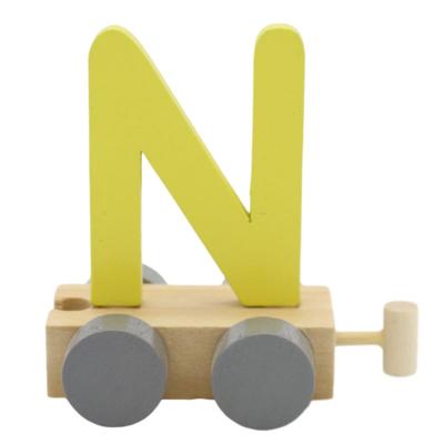 JeP kids houten treinletter N-geel