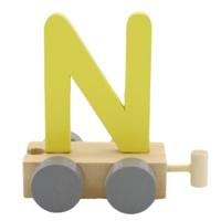 JeP kids houten treinletter N-geel