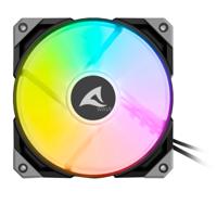 Sharkoon rebel f50 pwm rgb case fan (zwart, 120 x 120 x 25 mm)