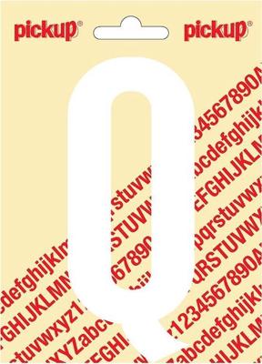 Plakletter Nobel Sticker witte letter Q - Pickup