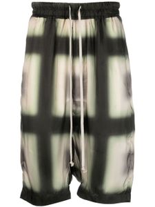 Rick Owens bermuda à carreaux - Vert