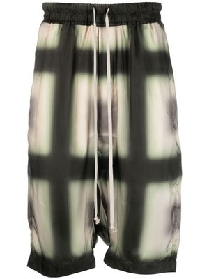 Rick Owens bermuda à carreaux - Vert