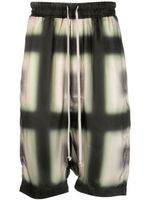 Rick Owens bermuda à carreaux - Vert