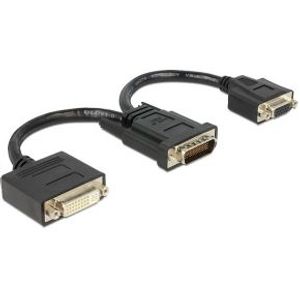 DeLOCK 65555 video kabel adapter 0,2 m DMS-59 DVI 24+5/VGA Zwart