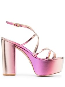 Stuart Weitzman sandales Barelythere à plateforme 145 mm - Rose