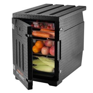 VEVOR geïsoleerde voedselcontainerdrager, 82Qt catering-hotbox, LLDPE voedselcontainerdrager met dubbele gespen, voedselverwarmer vooraan voor restaurant, kantine etc.