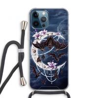 Vleermuizen Maan: iPhone 12 Pro Transparant Hoesje met koord
