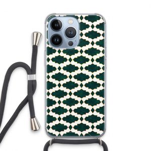 Moroccan tiles: iPhone 13 Pro Transparant Hoesje met koord