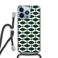 Moroccan tiles: iPhone 13 Pro Transparant Hoesje met koord Moroccan tiles: iPhone 13 Pro Transparant Hoesje met koord