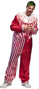 Boland Killer clown kostuum heren rood/wit maat 58/60 (XXL)