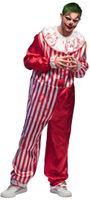 Boland Killer clown kostuum heren rood/wit maat 54/56 (XL)