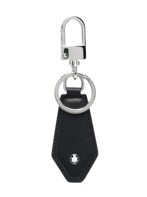 Montblanc porte-clés en cuir à logo clouté - Noir