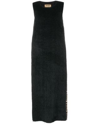Uma Wang robe mi-longue à empiècements contrastants - Noir