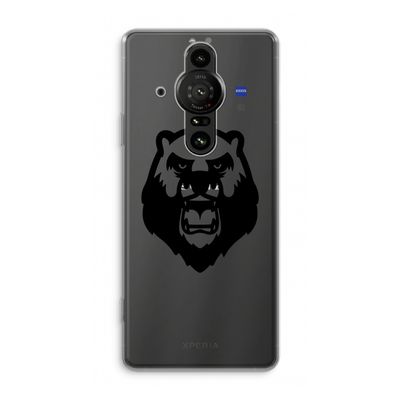 Angry Bear (black): Sony Xperia Pro-I Transparant Hoesje