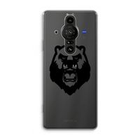 Angry Bear (black): Sony Xperia Pro-I Transparant Hoesje