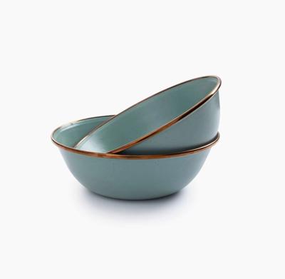 Barebones Bowl/Enamel/Set 2 Pcs Servies Mint