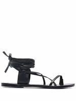 Manebi sandales St Tropez en cuir - Noir